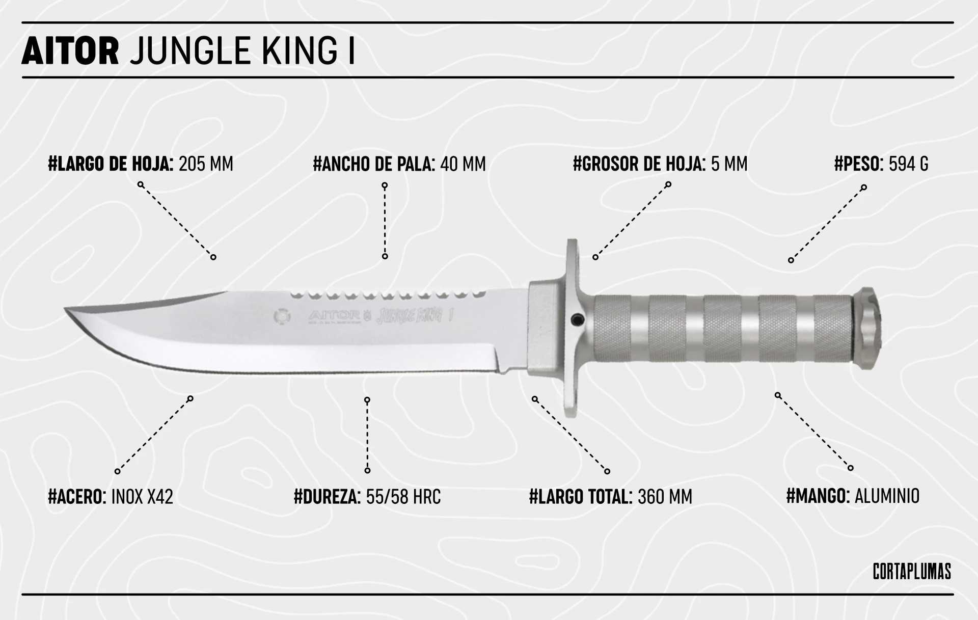 Cuchillo Aitor Jungle King 1 i l